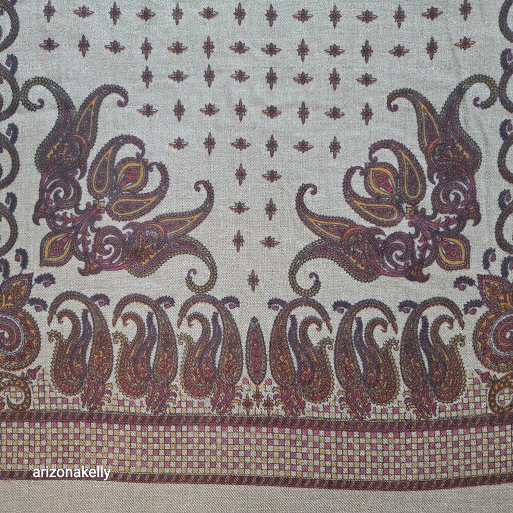 Cashmere Pashmina With Paisley Design Scarf Wrap - Picture 4 of 10